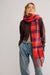 Free People - Highland Plaid Skinny Scarf - Pink Combo - Model
