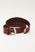 Free People - Double Cross Belt - Oxblood