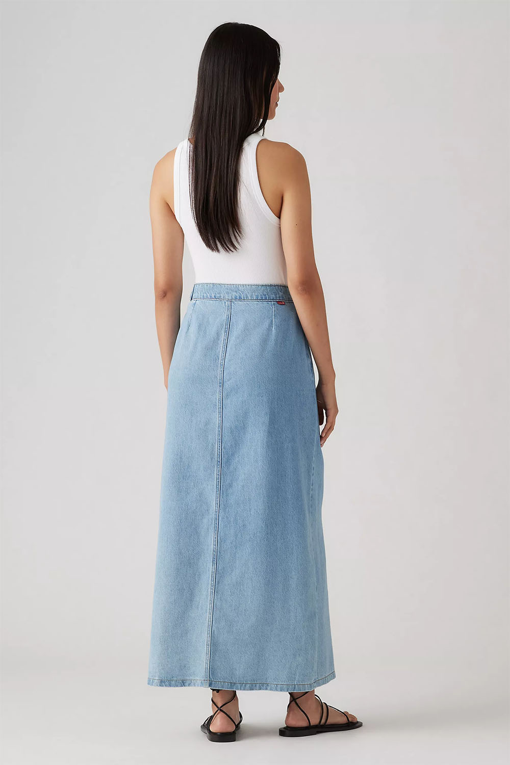Levis - Column Wrap Skirt - Wrapped in Blue - Back