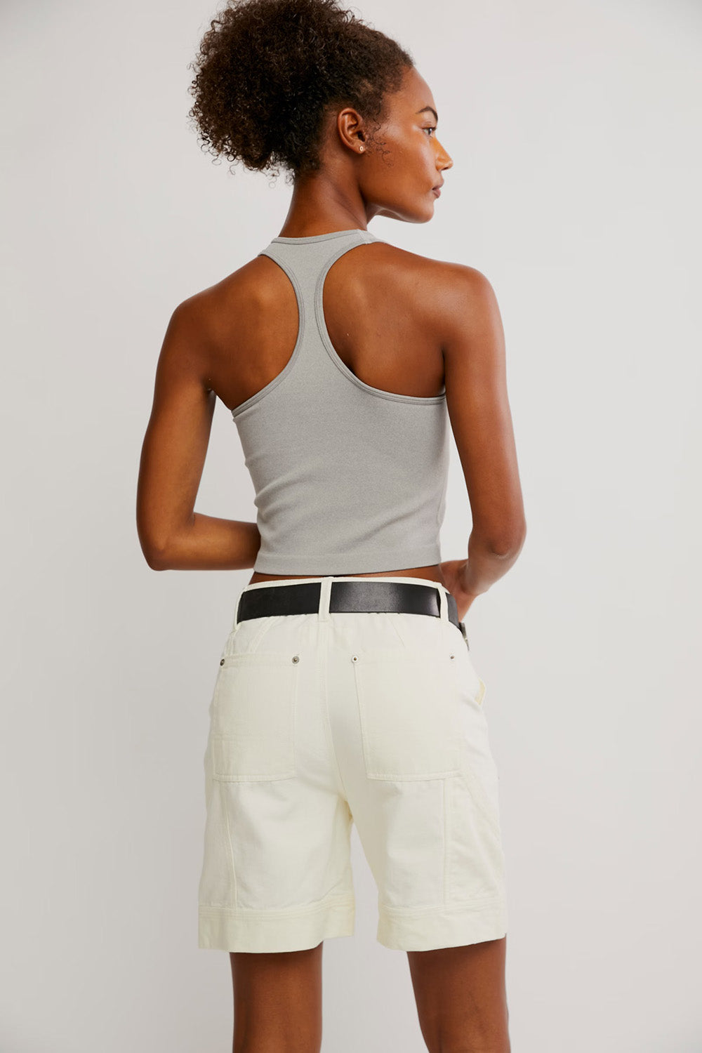 Free People - Hayley Racerback Brami - Heather Grey - Back