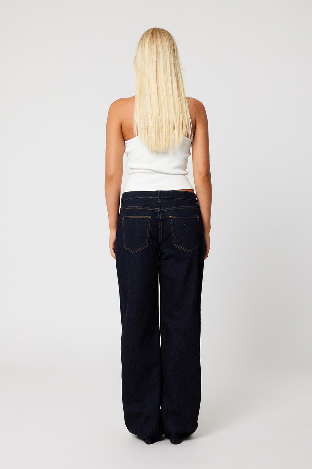 Abrand - Addison Racer Top - White Sand - Back