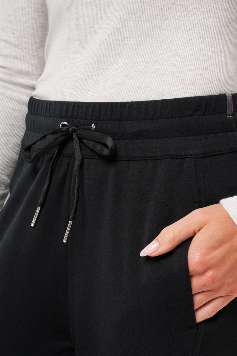 Travis Matthew - Cloud Terry Wide Leg Pant - Black - Detail