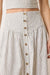 Marine Layer - Jade Button Through Skirt - Cream/Navy Stripe - Detail