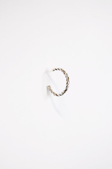 Able - Two Tone Twist Hoops - Gold