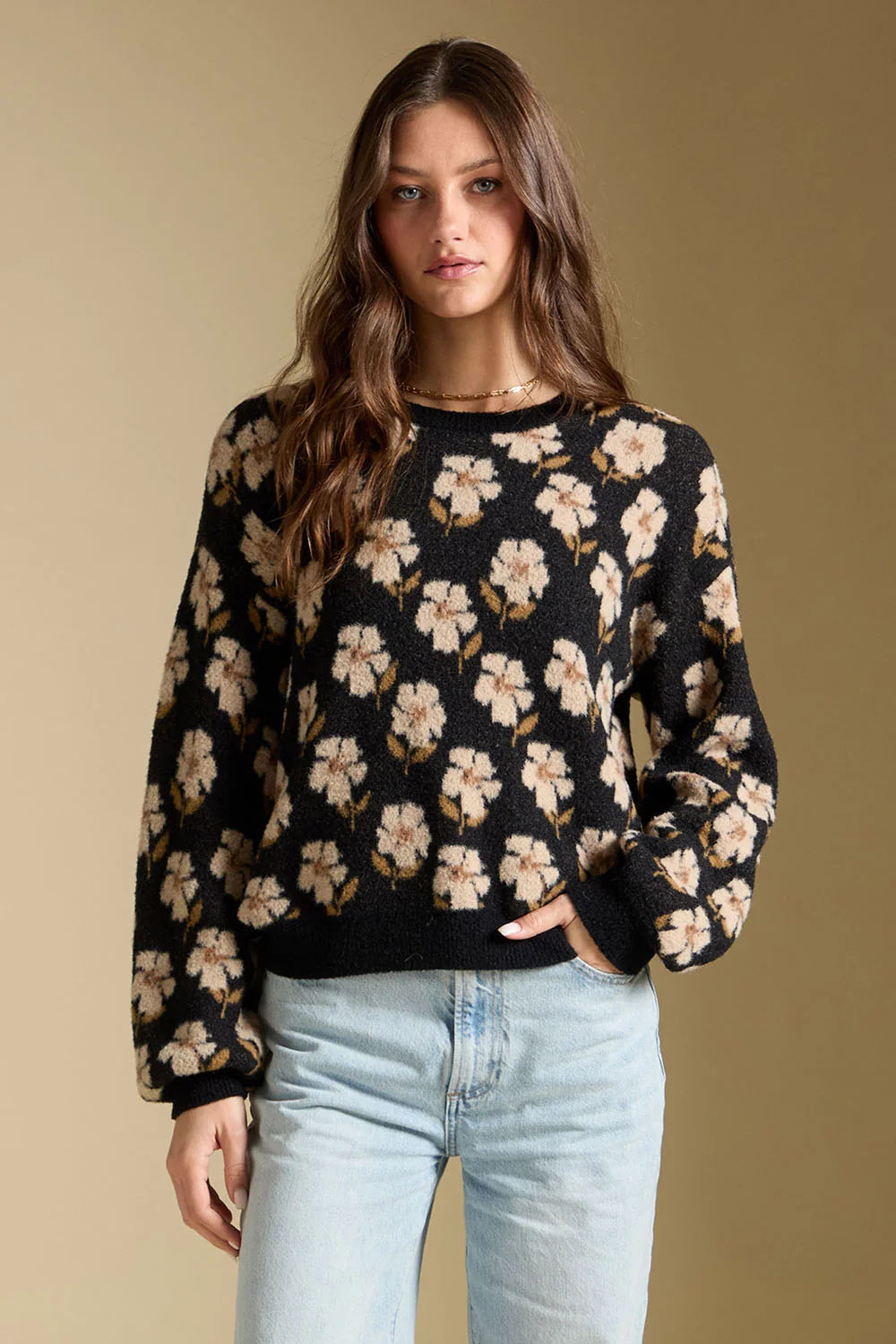 Saltwater Luxe Vincent Sweater in Black — Front view