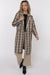 Sage the Label - STEADY BRUSHED PLAID COAT - Camel Multi - Front