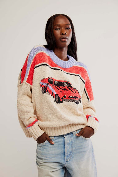 Free People - Fast Lane Pullover - Race Car Combo - Front