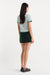 Good American The Cord Mini Skirt in Forest Green — Back view