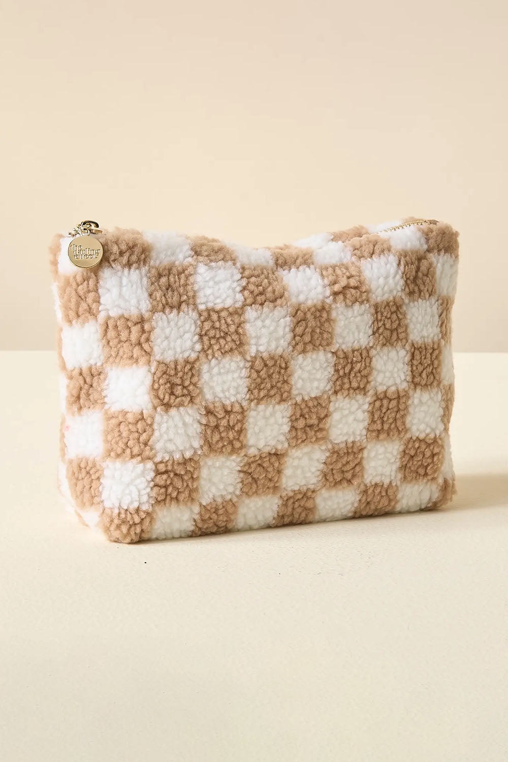 The Darling Effect - TEDDY POUCH - CHECK TAN