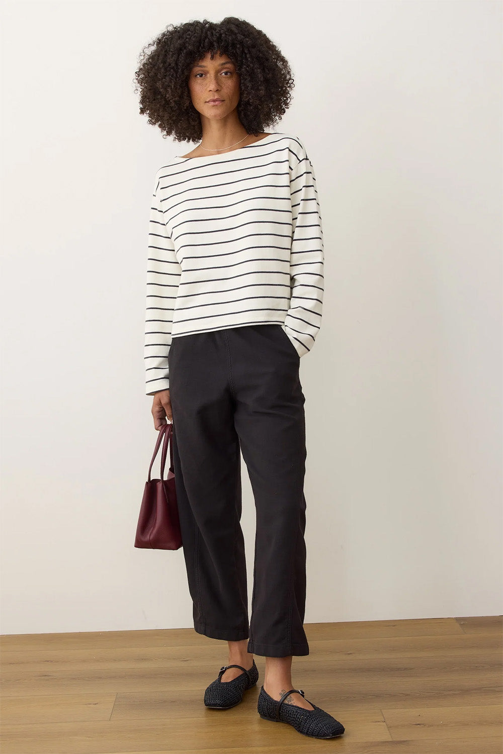 Marine Layer - Jessie Barrel Leg Pant - Black