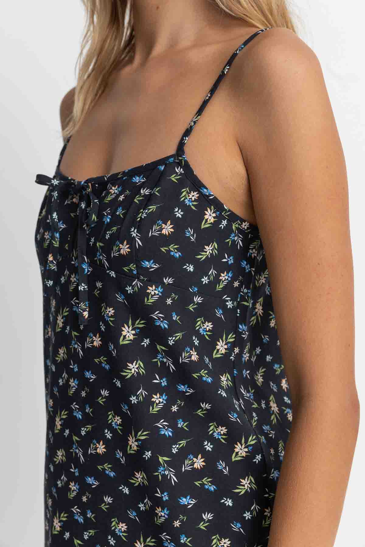 Rhythm - Fleur Slip Dress - Black - Detail