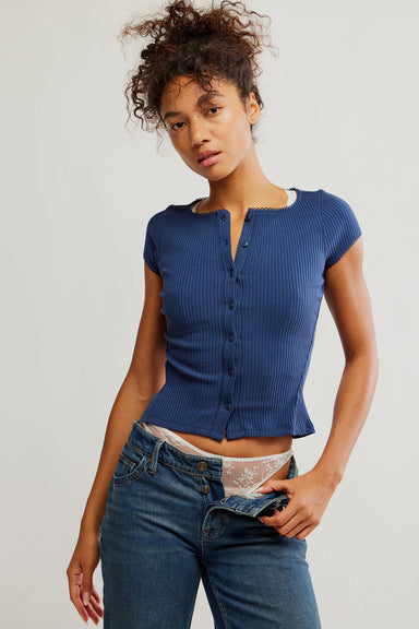 Free People - Most Wanted Cardi - Navy - Front
