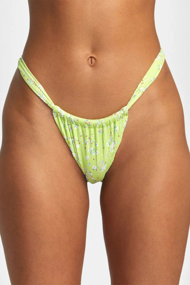 RVCA - Itty Wide Slide Side Med - Neon Green - Front