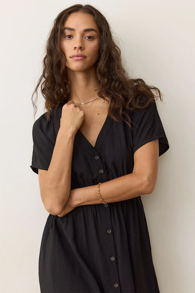 Marine Layer - Annika Midi Dress - Black - Front