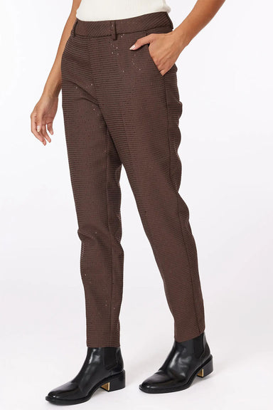 Scotch & Soda - Lowry Sequined Jacquard Pant - Coffee - Side