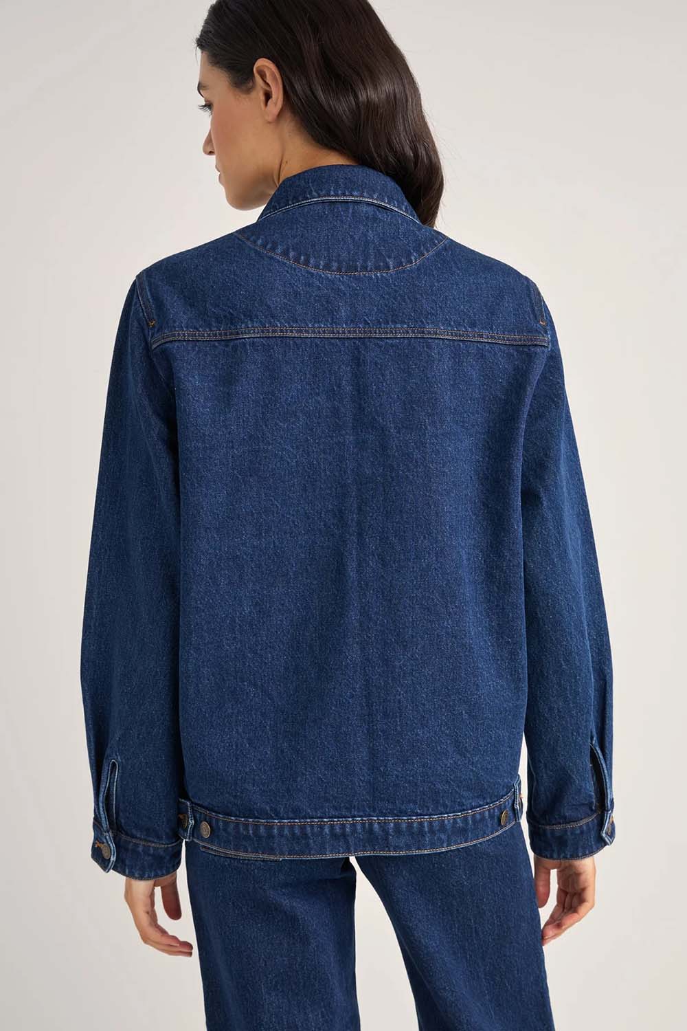Rhythm - Demi Denim Oversized Jacket - Indigo - Back