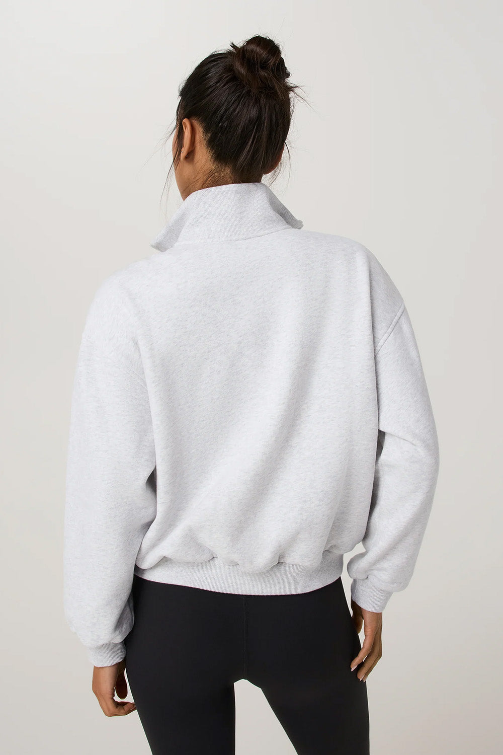 Vuori - Restore Half Zip - Pale Grey Heather - Back