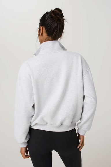 Vuori - Restore Half Zip - Pale Grey Heather - Back