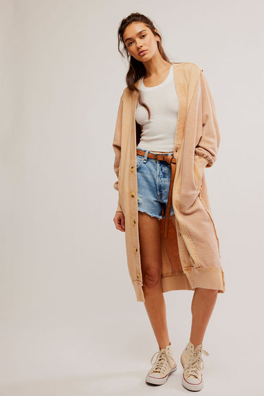 Free People - Dreamy Blue Cardi - Cuban Sand - Front