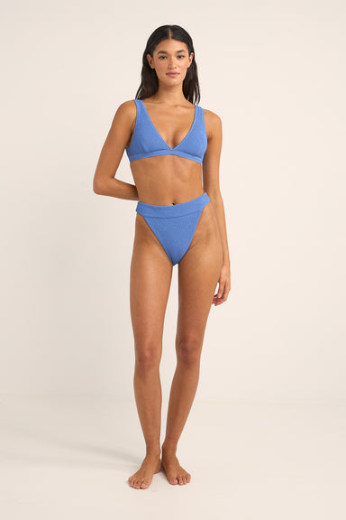 Rhythm - Isla Rib Tall Tri Top - Cornflower
