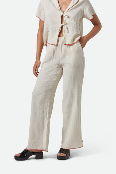 Brixton - Wandering Hudson Lounge Pant - Off White - Front