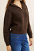 rhythm quincy zip knit chocolate side