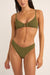 Rhythm - Isla Rib Trilete Top - Ivy - Front