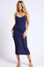 Sage the Label - Cappuccino Knit Midi Dress - Navy - Front