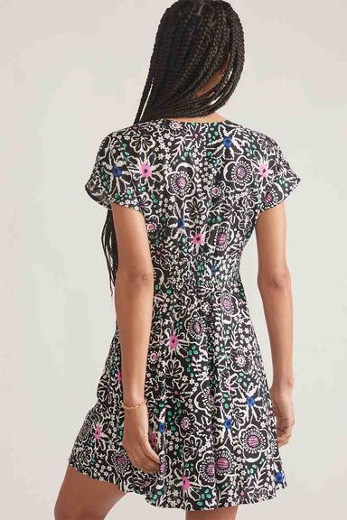 Marine Layer - Camila Mini Dress - Floral Block Print - Back