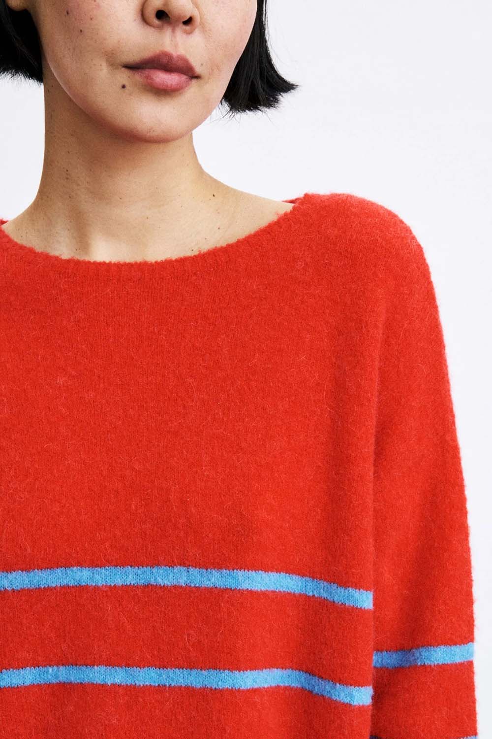 FRNCH - Iwaki Sweater - Rouge - Detail