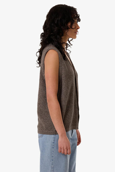 Thrills - Sam Knit Vest - Loam - Side