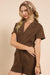 Sadie & Sage - Clear Eyes Romper - Brown - Side