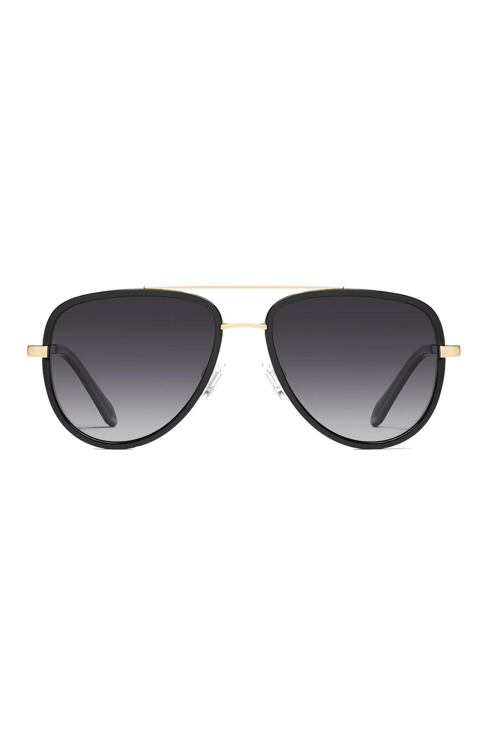 Quay All In Mini Polar in Black/Smoke — Front view