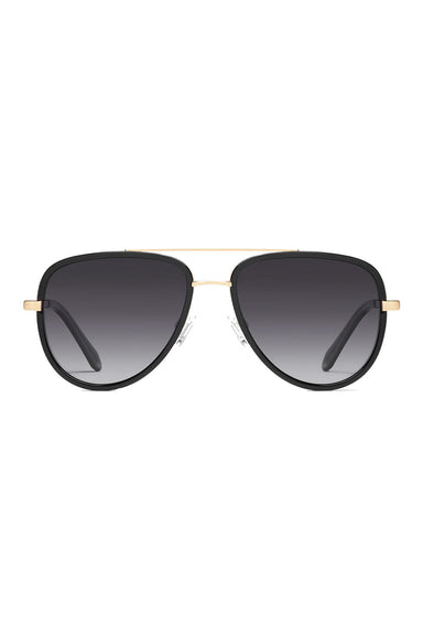 Quay All In Mini Polar in Black/Smoke — Front view