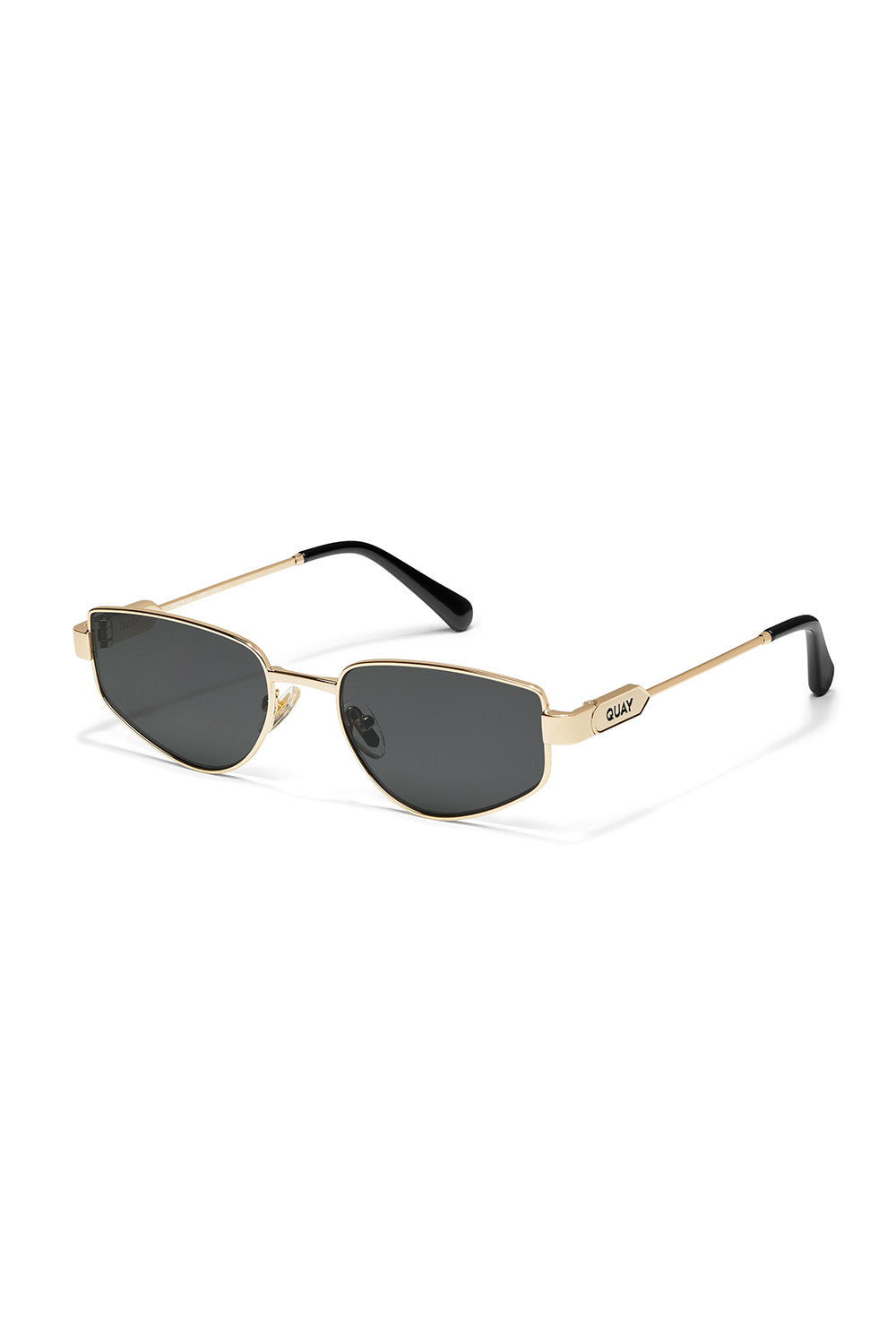 Quay Hit Single in Gold/Smoke — Quarter view