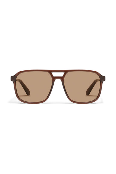 quay on the fly dark brown tan front