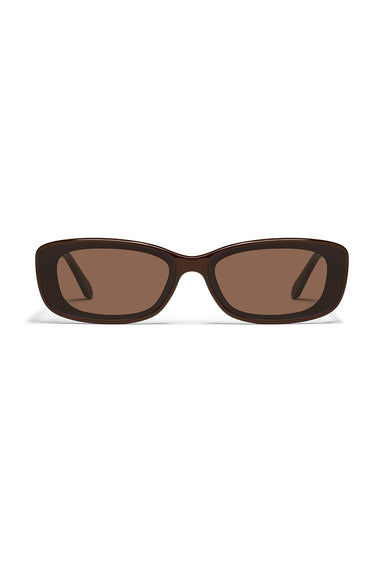 Quay Vibe Check in Chocolate/Brown — Front view