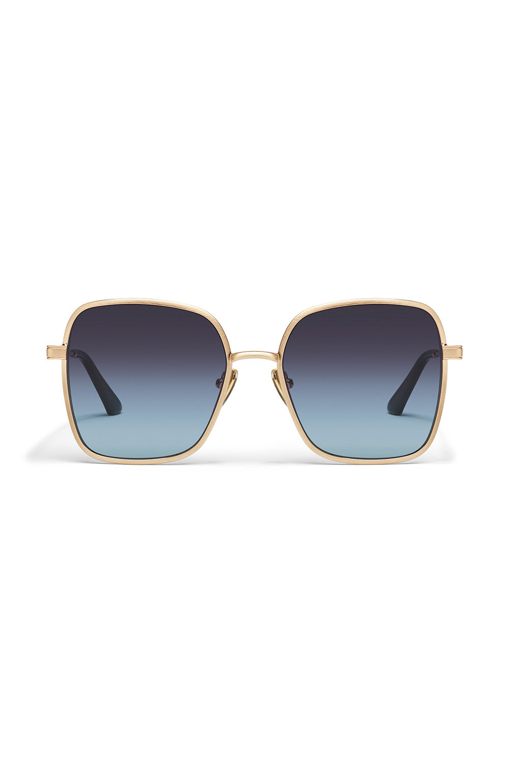 quay 5th ave brushed gold black aqua front