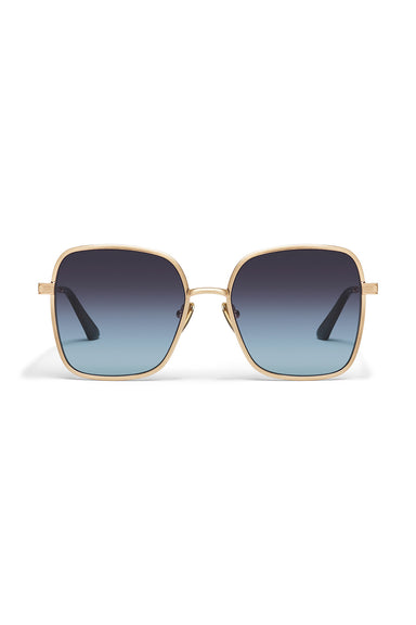 quay 5th ave brushed gold black aqua front