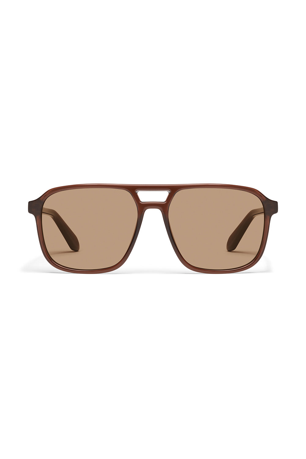 quay on the fly dark brown tan front