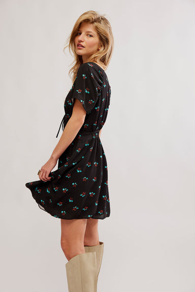Free People - Everyones Favorite Mini Dress - Black Combo - Side