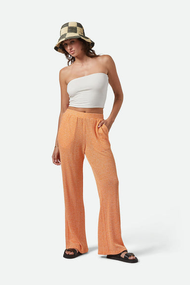 Brixton - Maude Mesh Lounge Pant - Tangerine