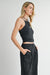 Sadie & Sage - On Point Knit Tank - Black - Side