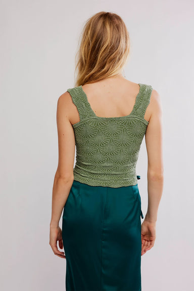 Free People - Love Letter Cami - Elm Green - Back
