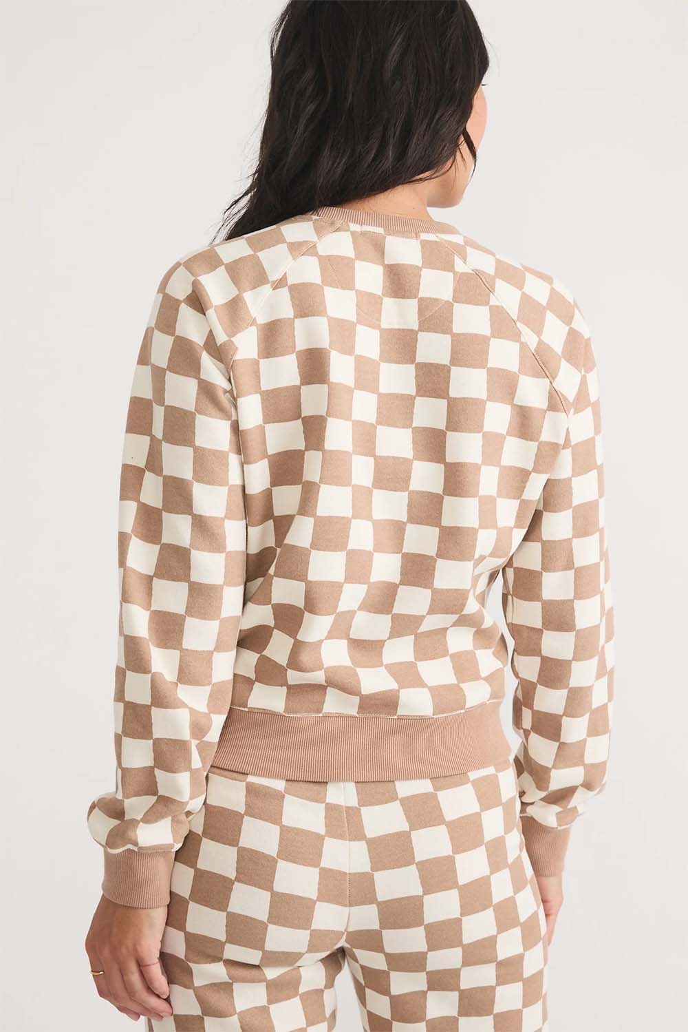 Marine Layer - Anytime Sweatshirt - Checkerboard - Back
