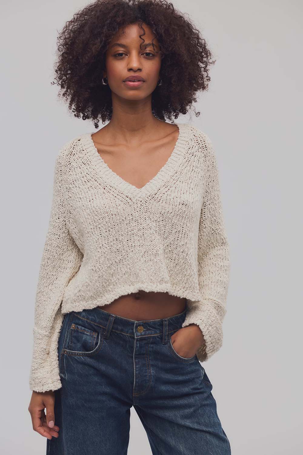 Free People - Heartland Pullover - Tofu - Front