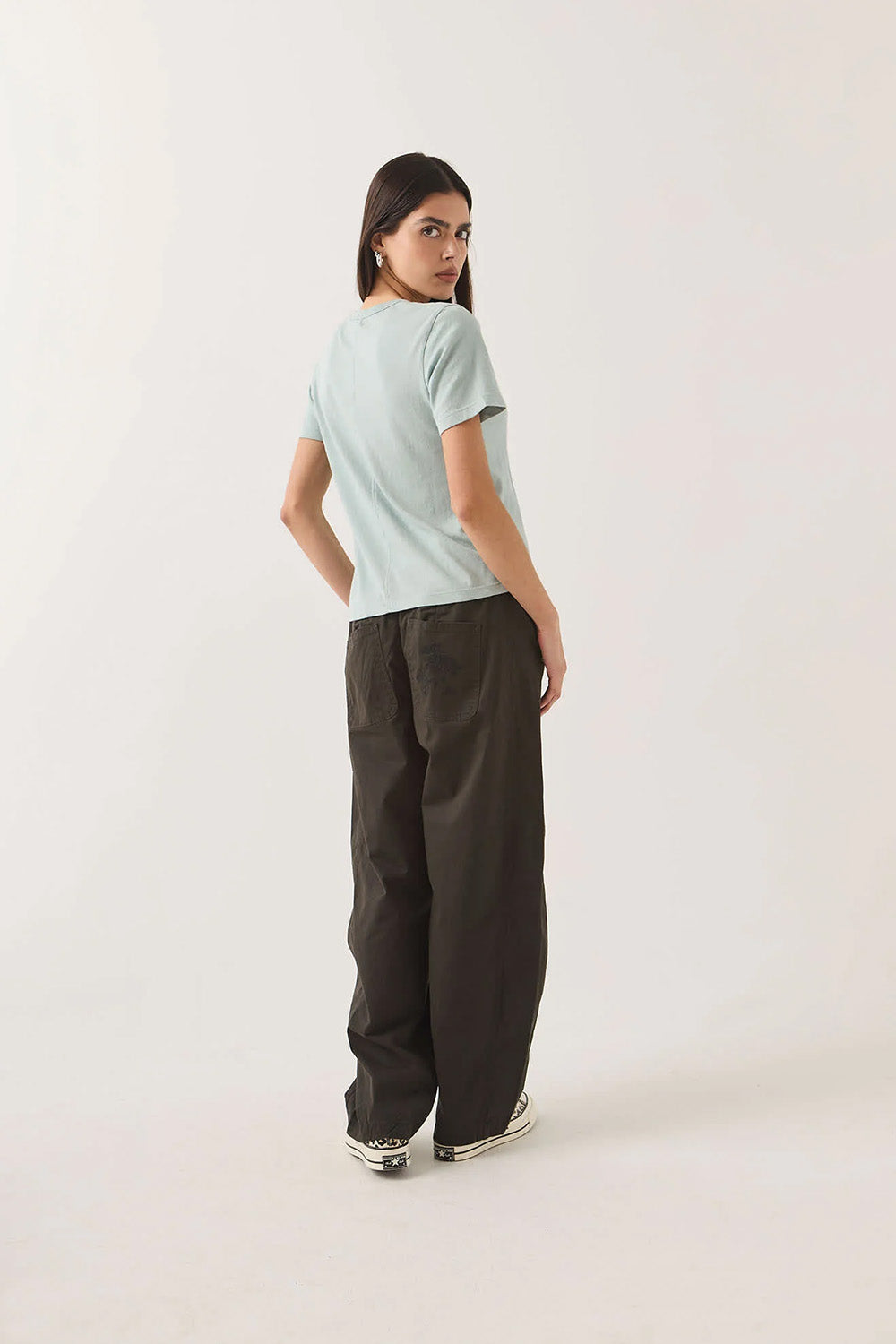 Brixton - Utility Everyday Barrel Pant - Washed Black - Back