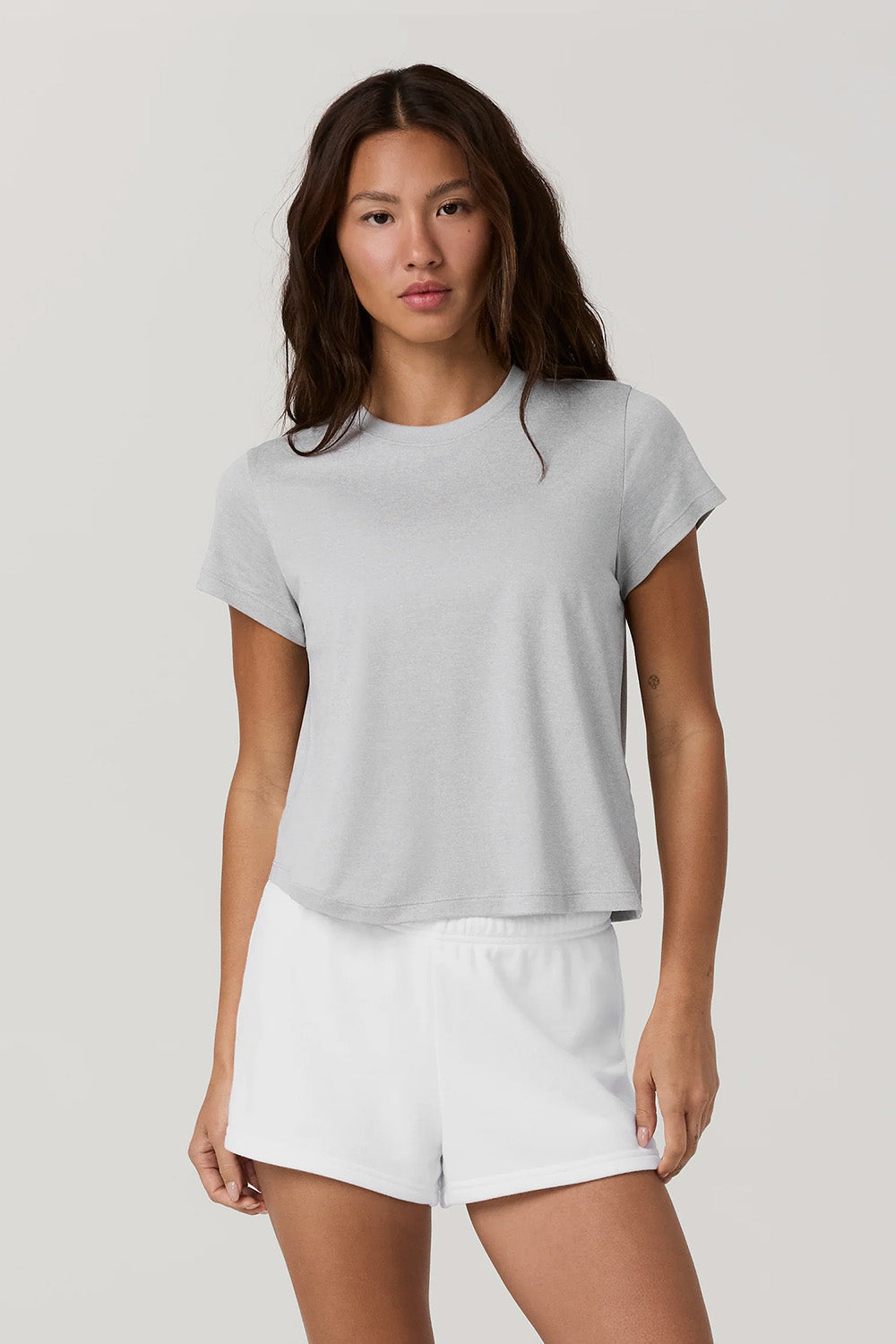 Vuori - Energy Classic Tee - Light Heather Grey - Front
