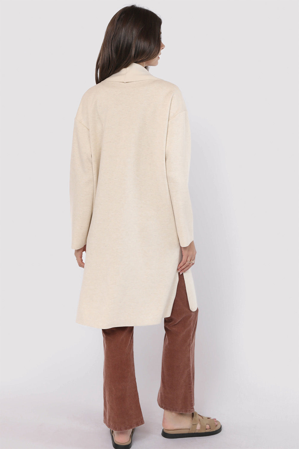 Sadie & Sage - Alessia Shawl Coat - Ivory - Back