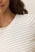 Marine Layer - Lexi Rib LS Crew Tee - White/Black Stripe - Detail